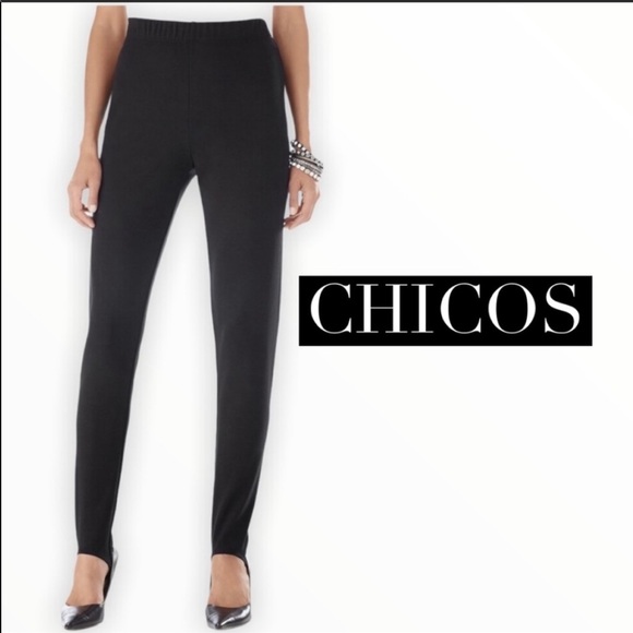 Chicos Slimming Stirrup Pantsleggings 